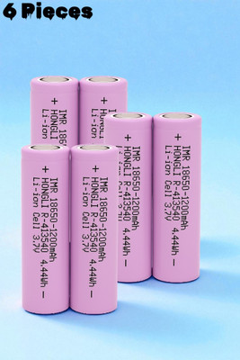3BAAN F196 Rechargeable 18650  – Li-ion 3.7V 1200mAh Cell for Multipurpose Use  Battery(Pack of 6)