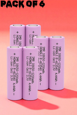 3BAAN F422 3.7V 1200mAh Rechargeable  Ideal for Flashlights,Gadgets  Battery(Pack of 6)