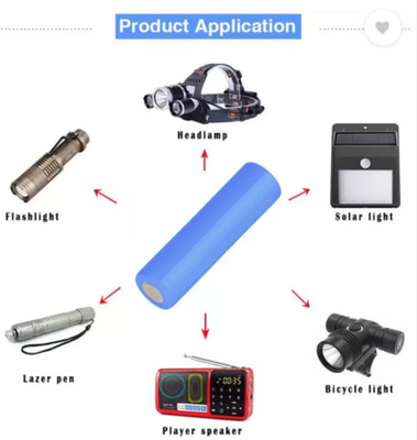 TechSupreme 8650 cell 3.7V, 2200mAh Li-ion Rechargeable   Battery