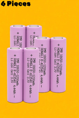 Ziddjeet F182 3.7V 1200mAh Rechargeable  Ideal for Flashlights,Gadgets  Battery(Pack of 6)