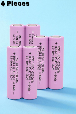 Stybits F220 Cell 18650 Li-ion Rechargeable  – 3.7V 1200mAh for Flashlights  Battery(Pack of 6)