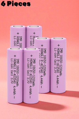 Shamsa F252 3.7V 1200mAh Rechargeable  Ideal for Flashlights,Gadgets  Battery(Pack of 6)