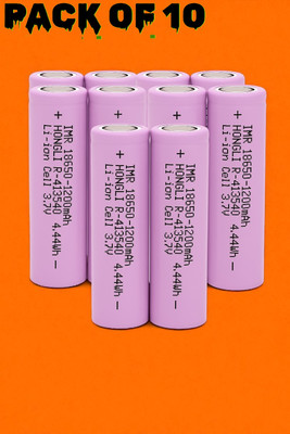 Shamsa H136 Rechargeable 18650  – Li-ion 3.7V 1200mAh Cell for Multipurpose Use  Battery(Pack of 10)
