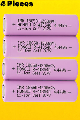 Sagaft X121 Li-ion Rechargeable  3.7V 1200mAh – Single Cell for Torch & RC Toys  Battery(Pack of 4)