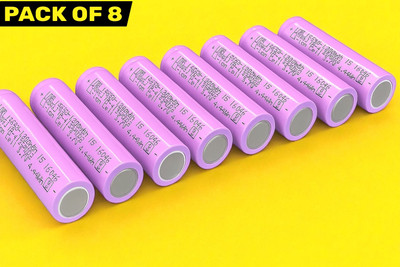 Shamsa J268 3.7V Li-ion 18650  – 1200mAh Rechargeable Cell for Emergency Lights  Battery(Pack of 8)