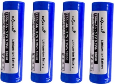 FluSun india 2200mAh 3.7V 18650 Lithium Li-ion : Rechargeable, 65x18mm  Battery(Pack of 4)