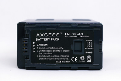 Axcess 9800mAh Replacement VW-VBG6H for Panasonic AG-HMC71MC AG-HMC155 HMC83MC  Battery