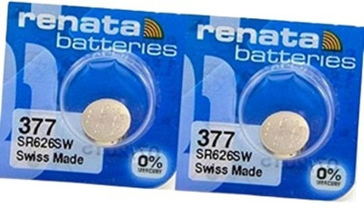 MICROUSB Renata SR626SW 377 1.55V Button Cell Silver for Wrist Watch Swiss Made   Battery(Pack of 2)