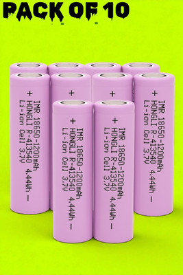 Nilesawar H220 Cell 18650 Li-ion Rechargeable  – 3.7V 1200mAh for Flashlights  Battery(Pack of 10)