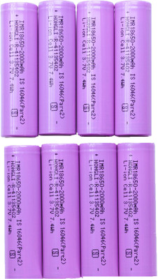 khurafatiLabs 18650 3.7v Rechargeable Li-ion 2000mAh   Battery(Pack of 8)