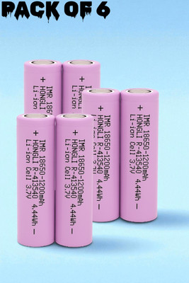 Nilesawar F361 Li-ion Rechargeable  3.7V 1200mAh – Single Cell for Torch & RC Toys  Battery(Pack of 6)