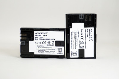 Axcess LP-E6 Rechargeable  Pack Compatible with Canon 90D EOS R,R5, R6,R7,R10  Battery(Pack of 2)