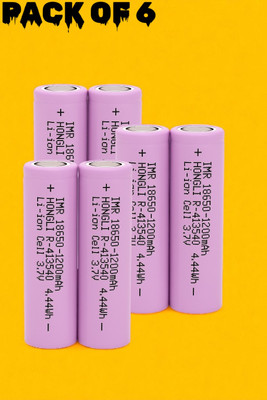 Sagaft F321 Li-ion Rechargeable  3.7V 1200mAh – Single Cell for Torch & RC Toys  Battery(Pack of 6)