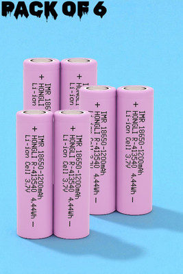 Shamsa F363 1200mAh 3.7V Lithium-ion  – IMR Rechargeable Cell for DIY Projects  Battery(Pack of 6)