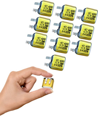 I-Birds Enterprises Mini 3.7V high quality 30 mAh Rechargeable Lipo  for earphone, buds etc.  Battery(Pack of 10)