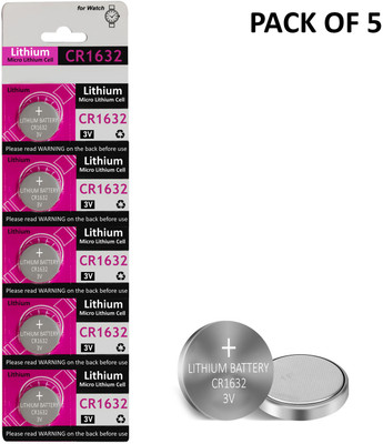 Mobtude New Collection Micro Lithium CR1632 Button Cell 3v  Battery(Pack of 5)