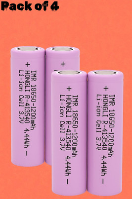 Shamsa X243 1200mAh 3.7V Lithium-ion  – IMR Rechargeable Cell for DIY Projects  Battery(Pack of 4)