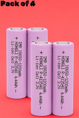 Sagaft X220 Cell 18650 Li-ion Rechargeable  – 3.7V 1200mAh for Flashlights  Battery(Pack of 4)