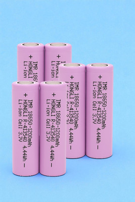 Shamsa F81 Li-ion Rechargeable  3.7V 1200mAh – Single Cell for Torch & RC Toys  Battery(Pack of 6)