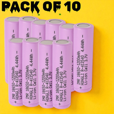 Ziddjeet H33 1200mAh 3.7V Lithium-ion  – IMR Rechargeable Cell for DIY Projects  Battery(Pack of 10)