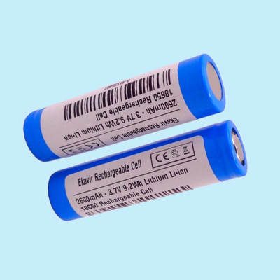 Ekavir lithium 18650 battery 2600mah li-ion 3.7V rechargeable battery cell  Battery(Pack of 2)