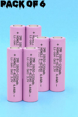 Shamsa F348 3.7V Li-ion 18650  – 1200mAh Rechargeable Cell for Emergency Lights  Battery(Pack of 6)