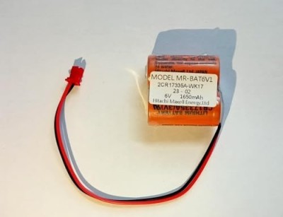 MICROUSB MR-BAT6V1 2CR17335A 6V 1650mAh  M80 Driver MR-J4 Servo System  Battery(Pack of 2)