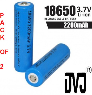DVJ CERTIFIED lithium 18650 battery li-ion 3.7V rechargeable battery cell   Battery(Pack of 2)