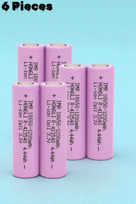 Shamsa F192 3.7V 1200mAh Rechargeable  Ideal for Flashlights,Gadgets  Battery(Pack of 6)