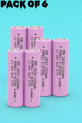 Shamsa F377  1200mAh 3.7V – Single Unit for Torchlight, Remote Car, DIY Kits  Battery(Pack of 6)