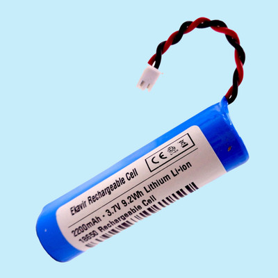 Ekavir 18650 cell 3.7V, 2200mAh Li-ion Rechargeable 2 Pin Wired  Battery