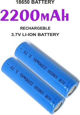 tnv Li-ion _2200_mAh 18650 3.7v Rechargeable Pack of 2  (Pack of 2)  Battery(Pack of 2)