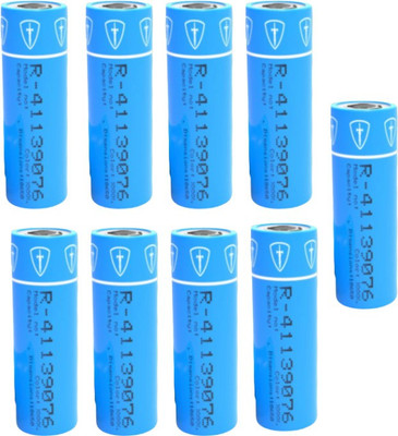 Tiitan 2000mAh Lithium ion 18650 3C Rechargeable 3.7V  Cell Pack of 9  Battery(Pack of 9)