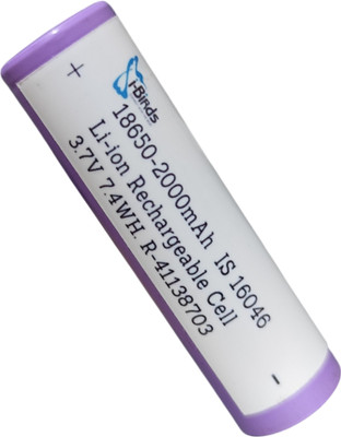 I-Birds Enterprises 18650 Rechargeable  3.7V Batteries 2000mAh Flat Top   Battery
