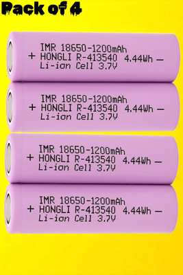 Ziddjeet X266 Rechargeable 18650  – Li-ion 3.7V 1200mAh Cell for Multipurpose Use  Battery(Pack of 4)
