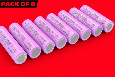 Shamsa J242 3.7V 1200mAh Rechargeable  Ideal for Flashlights,Gadgets  Battery(Pack of 8)
