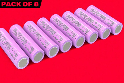 Shamsa J232 3.7V 1200mAh Rechargeable  Ideal for Flashlights,Gadgets  Battery(Pack of 8)