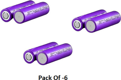 Flysmart High Capacity Hongli Lithium Ion 1200mAH Rechargeable Original Power Batteries  Battery(Pack of 6)