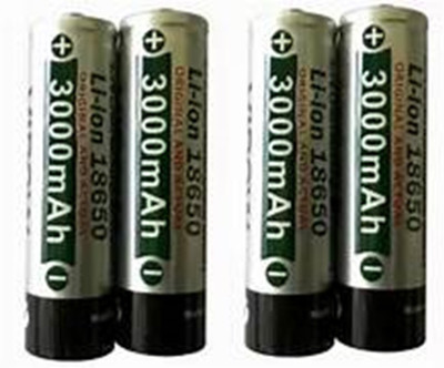 MICROUSB VIPOW 18650 3.7V 3000mAh   Battery(Pack of 4)
