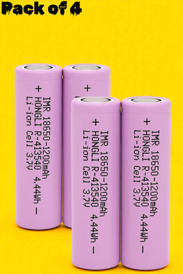 Nilesawar X180 Cell 18650 Li-ion Rechargeable  – 3.7V 1200mAh for Flashlights  Battery(Pack of 4)