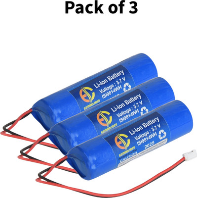 Electronics Crafts Rechargeable Lithium-Ion Cells Pack 2500 mAh (pack of 3)  Battery(Pack of 3)