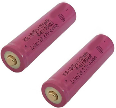 Schrodinger 90058 Rechargeable Li-ion battery 18650 3.7V 1200mah Length 65mm dia 18mm 2pcs  Battery(Pack of 2)