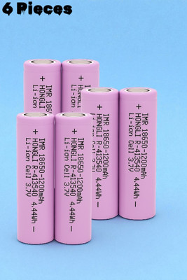 Sagaft F193 1200mAh 3.7V Lithium-ion  – IMR Rechargeable Cell for DIY Projects  Battery(Pack of 6)