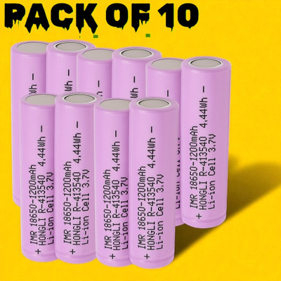 Shamsa H3 1200mAh 3.7V Lithium-ion  – IMR Rechargeable Cell for DIY Projects  Battery(Pack of 10)