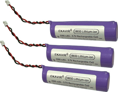 Ekavir Fast Charging 3.7V Lithium Batteries, 2200mAh, Rechargeable & Reliable  Battery(Pack of 3)