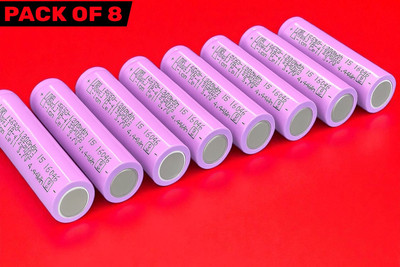 Nilesawar J261 Li-ion Rechargeable  3.7V 1200mAh – Single Cell for Torch & RC Toys  Battery(Pack of 8)