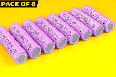 Shamsa J272 3.7V 1200mAh Rechargeable  Ideal for Flashlights,Gadgets  Battery(Pack of 8)