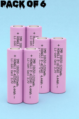Nilesawar F382 3.7V 1200mAh Rechargeable  Ideal for Flashlights,Gadgets  Battery(Pack of 6)