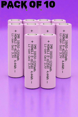Nilesawar H121 Li-ion Rechargeable  3.7V 1200mAh – Single Cell for Torch & RC Toys  Battery(Pack of 10)