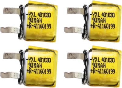 I-Birds Enterprises Mini 3.7V high quality 90 mAh Rechargeable Lipo  for earphone, buds etc.  Battery(Pack of 4)